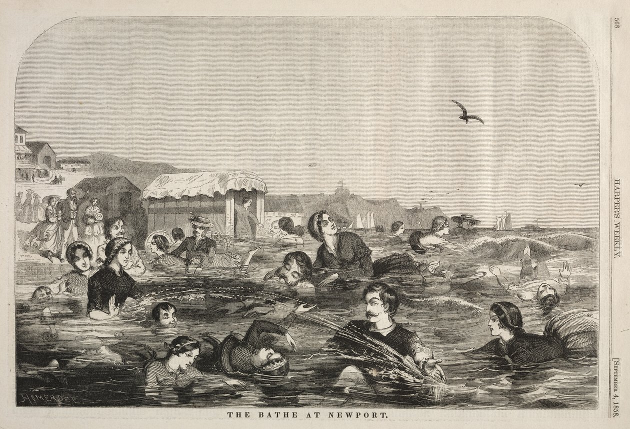 Die Bäder von Newport, 1858 von Winslow Homer