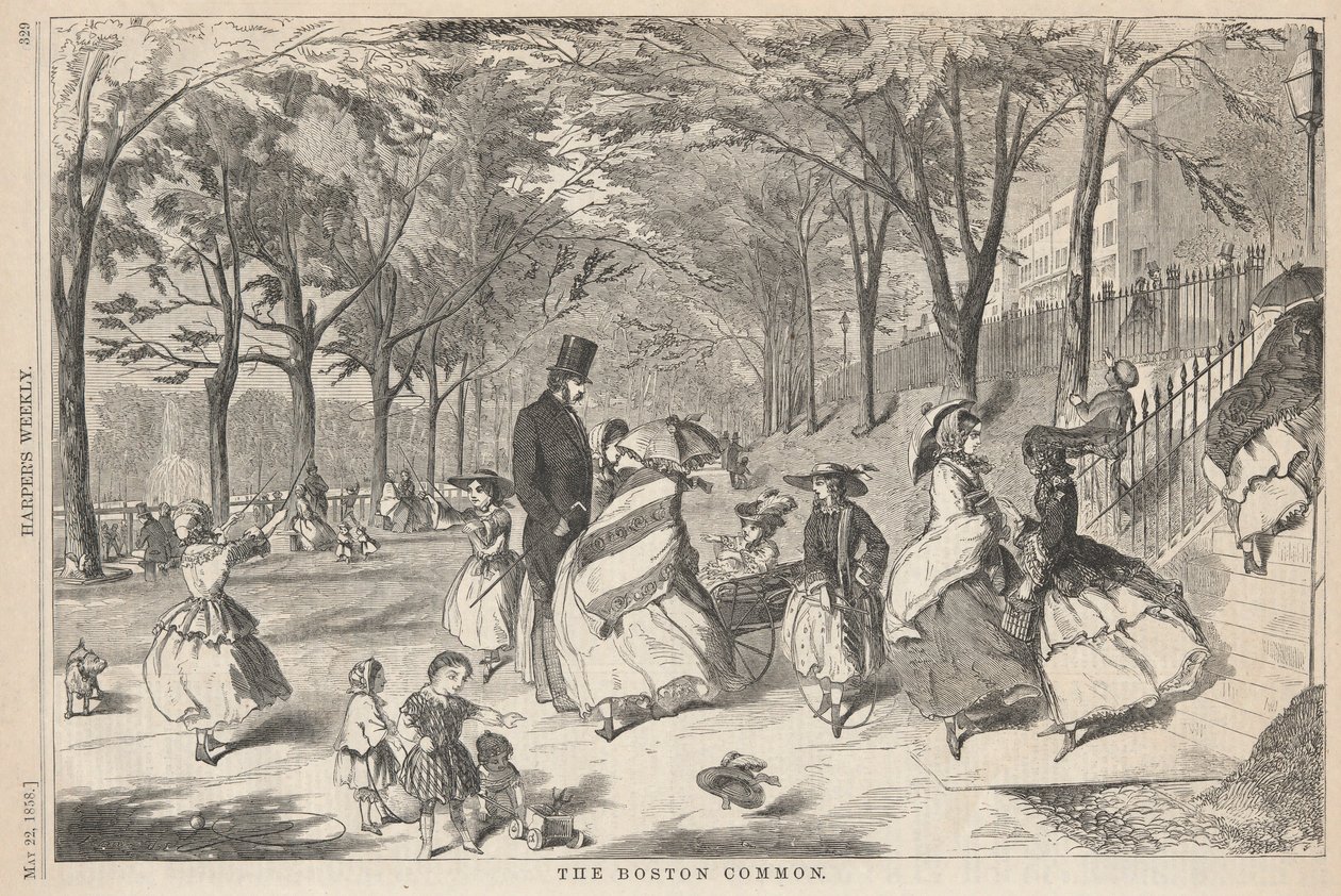 Der Boston Common, aus Harper von Winslow Homer