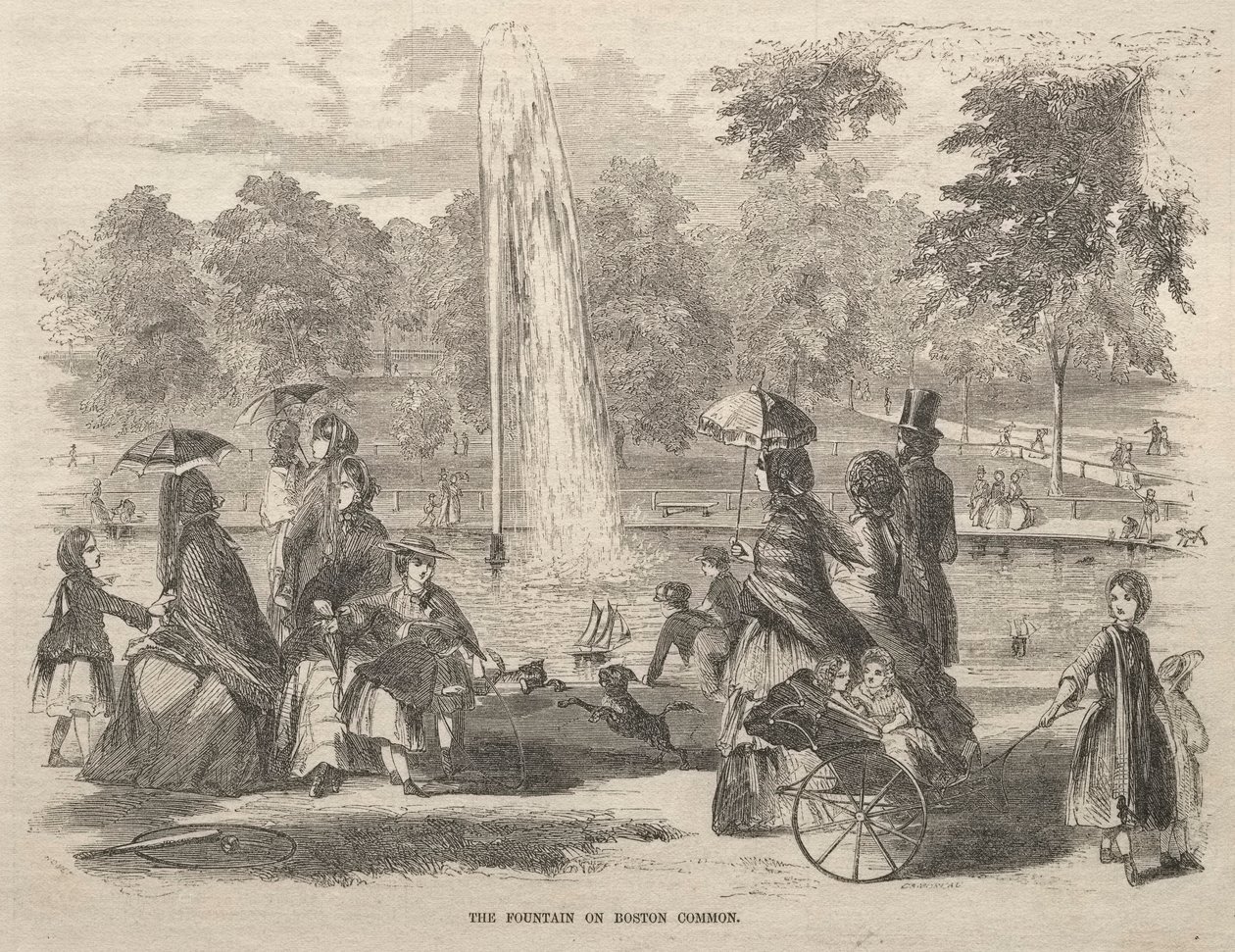 Der Brunnen am Boston Common, 1857 von Winslow Homer