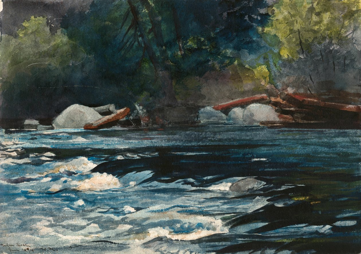 Die Stromschnellen, Hudson River, Adirondacks von Winslow Homer