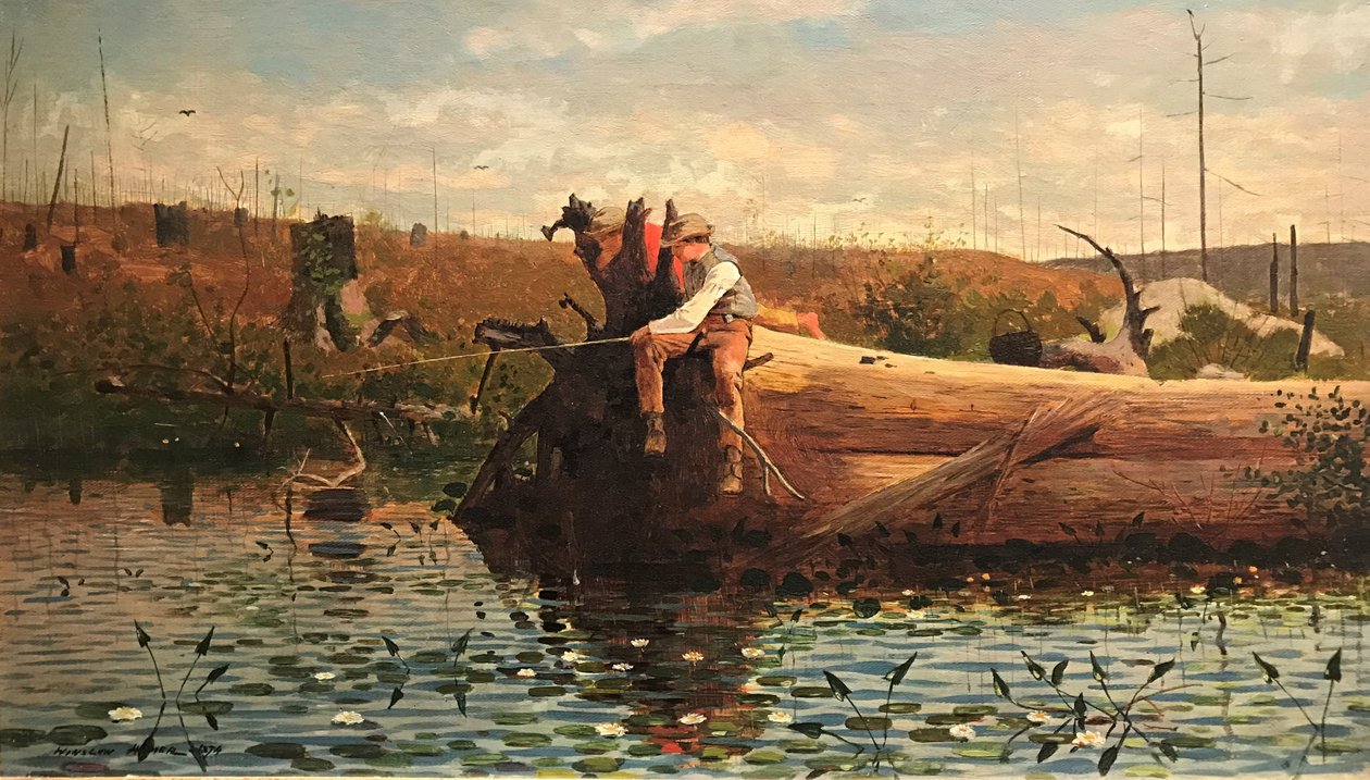 Warten auf einen Biss von Winslow Homer