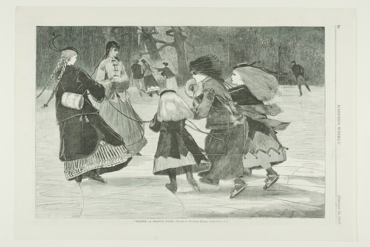 Winter – Eine Eislaufszene von Winslow Homer