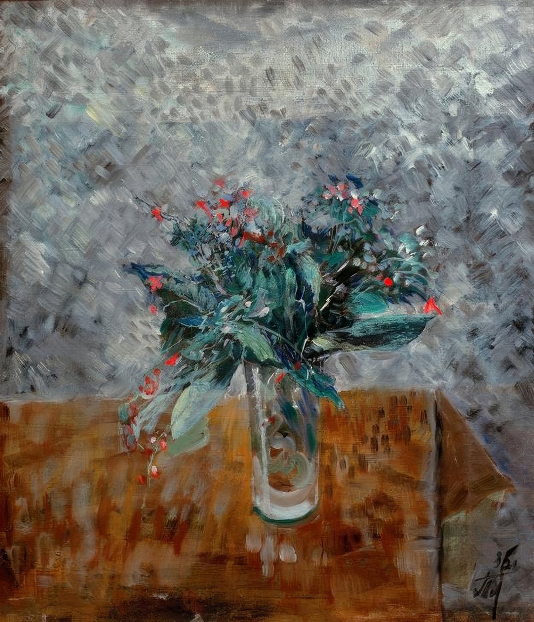 Blumen in einem hohen Glas von Wladimir F. Tatlin