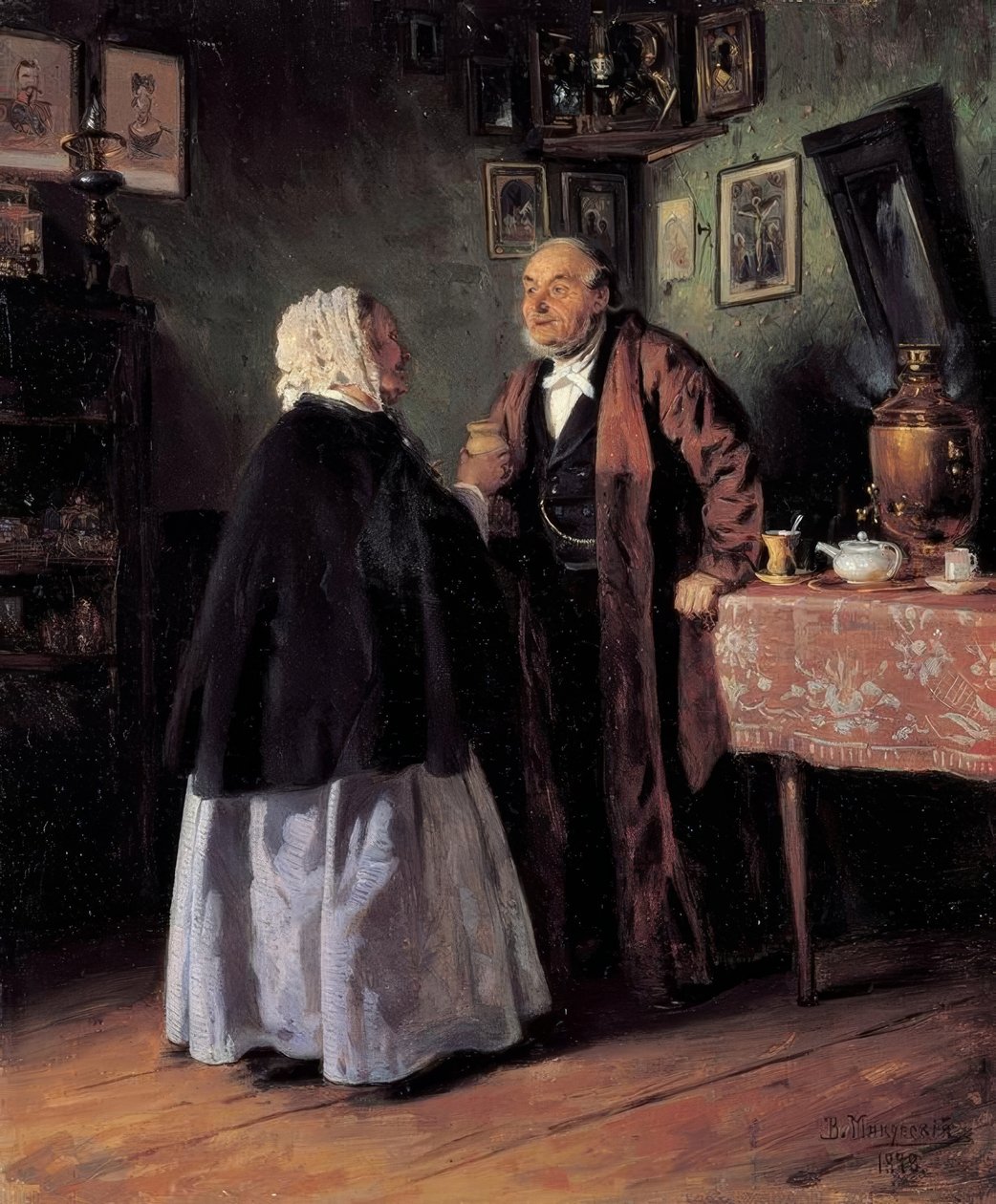Die Gratulantin von Wladimir Jegorowitsch Makowski