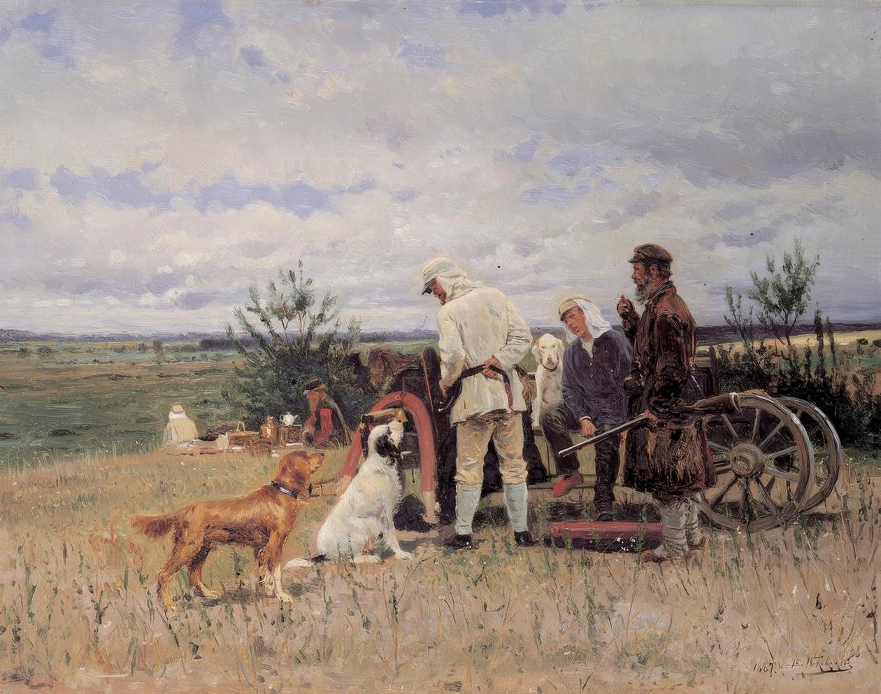 Die Rast der Jäger von Wladimir Jegorowitsch Makowski