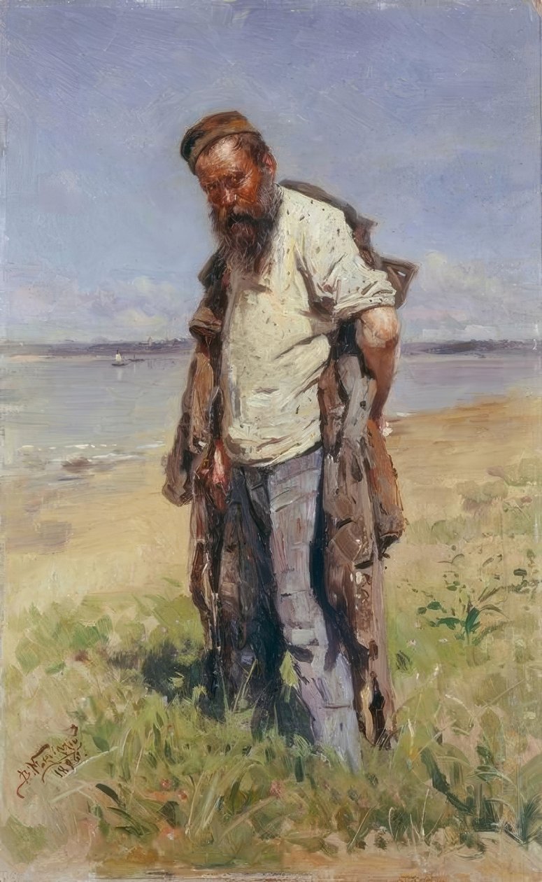 Mann am Fluss von Wladimir Jegorowitsch Makowski