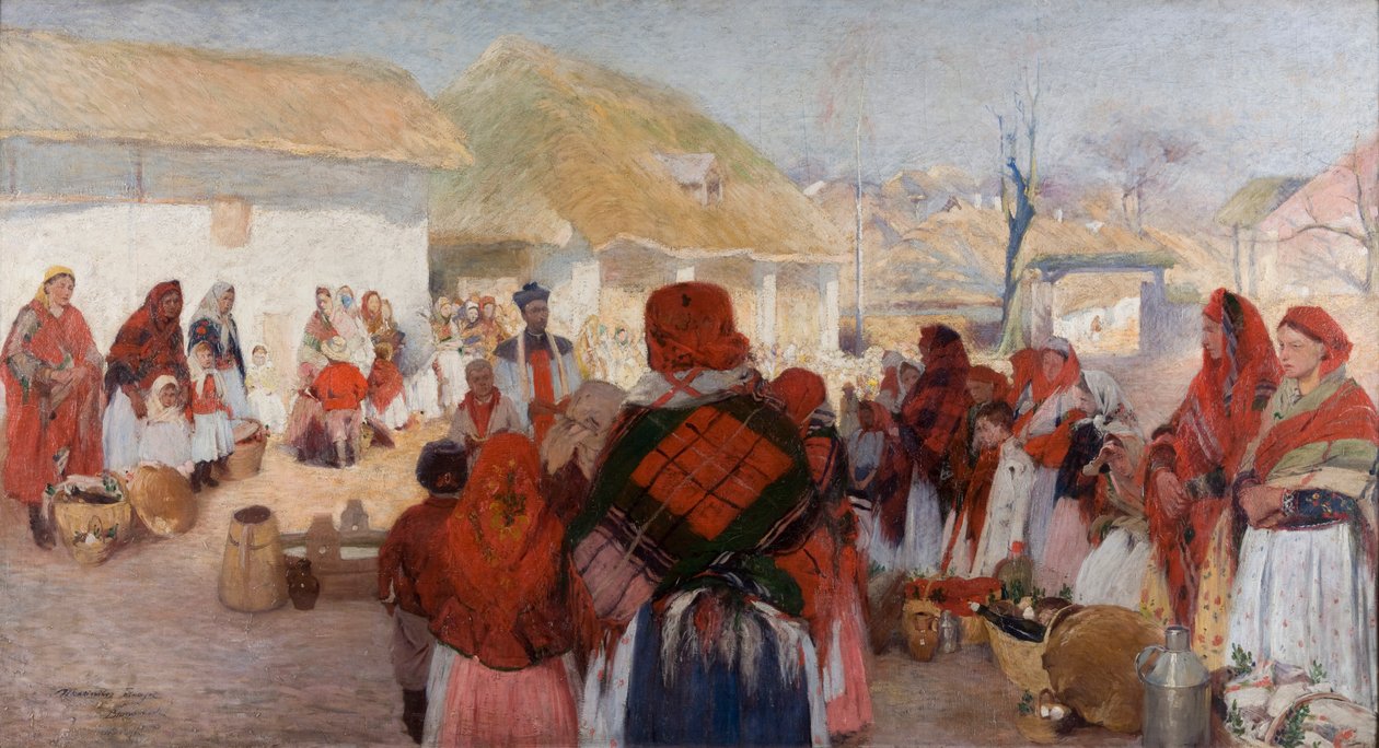 Segnung der Ostermahlzeit in Bronowice von Wlodzimierz Tetmajer