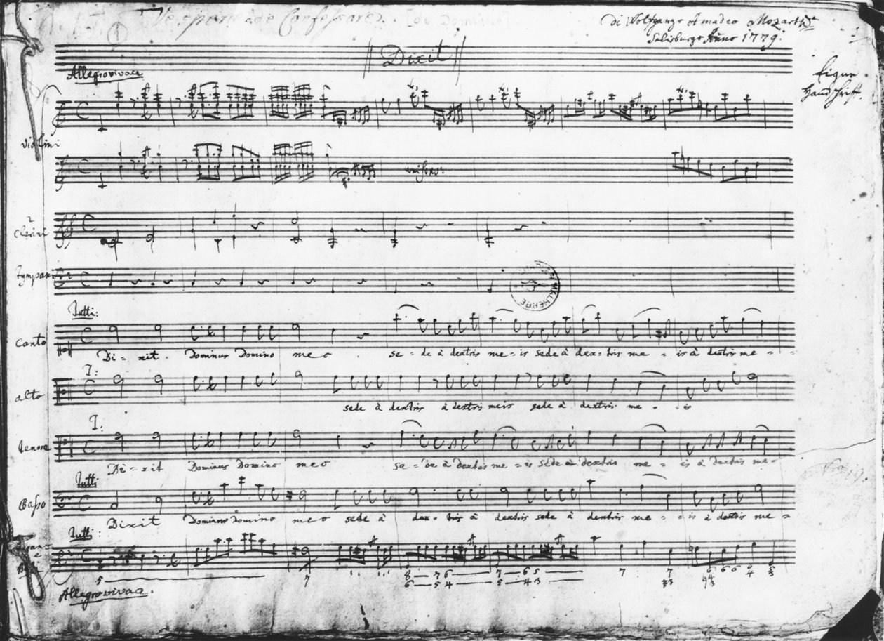 Sonntagsvesper, 1779 von Wolfgang Amadeus Mozart