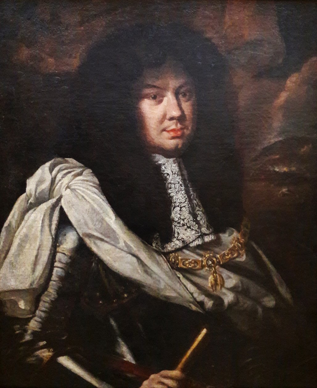 Porträt von König Michael Korybut Wiśniowiecki mit einem Stab von Workshop of Daniel Schultz
