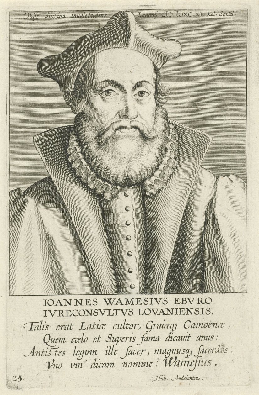 Porträt von Johannes Wamesius von Workshop of Philip Galle
