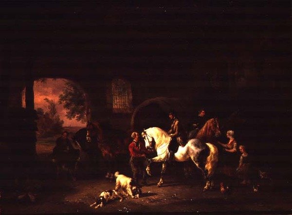 Vor der Wirtshaustür von Wouterus Verschuur