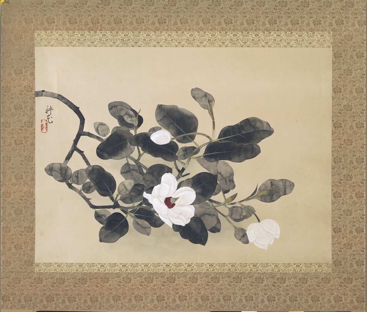Rollbild mit Magnolienzweig von Yamamura Koka