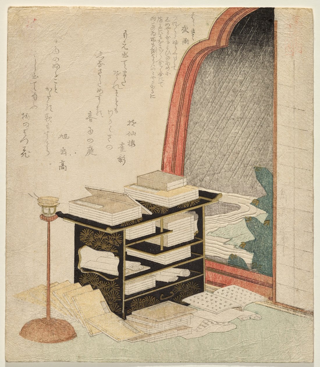 Nachtregen von Yashima Gakutei