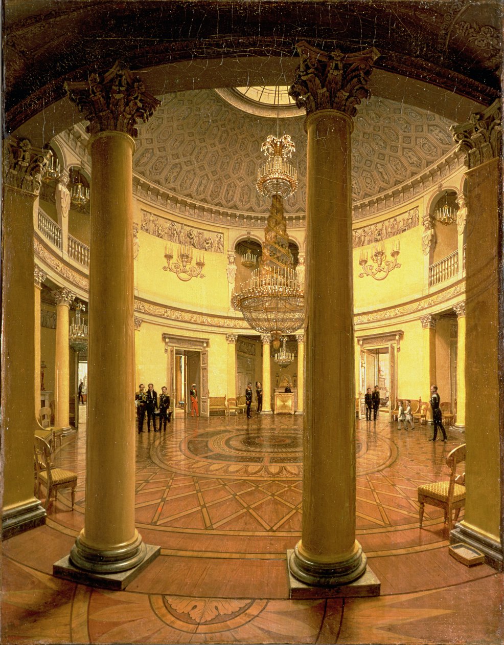 Innenansicht der Rotunde im Winterpalast, 1834 von Yefim Tukharinov