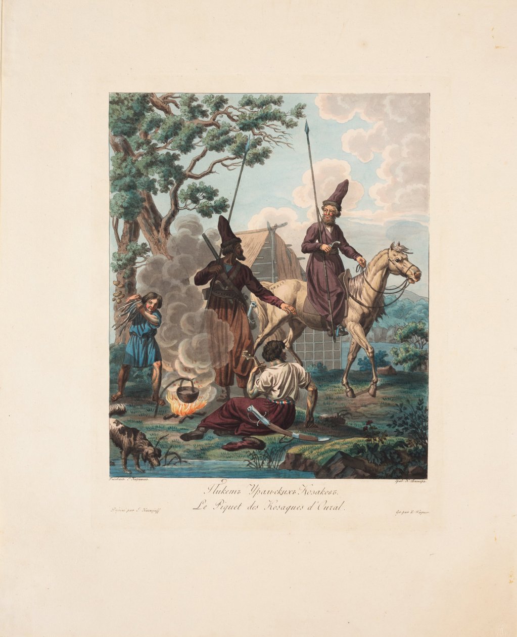 Die Ural-Kosakenwache, 1812 von Yegor Karneyev