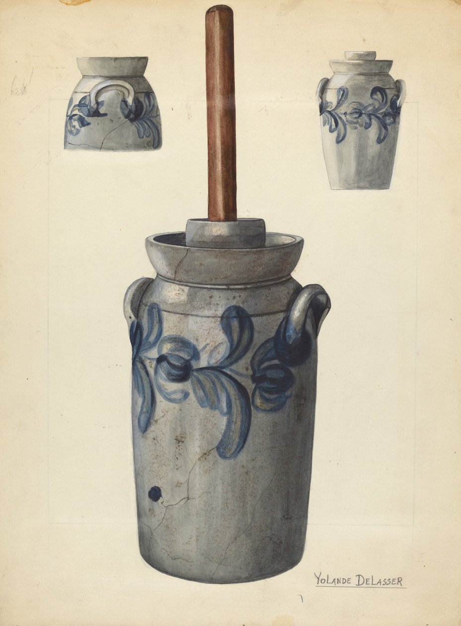 Butterfass, um 1936 von Yolande Delasser