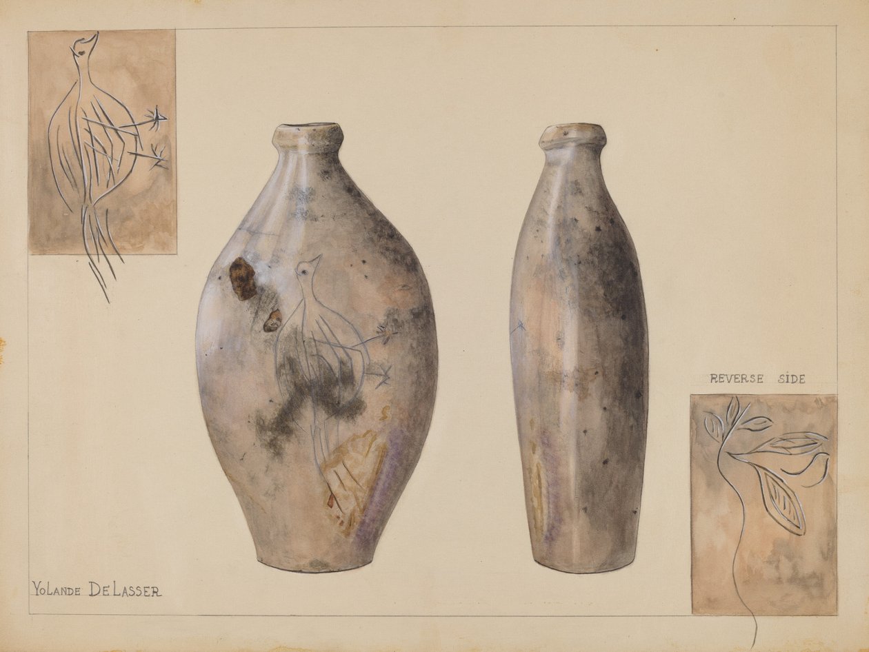 Flasche, um 1936 von Yolande Delasser