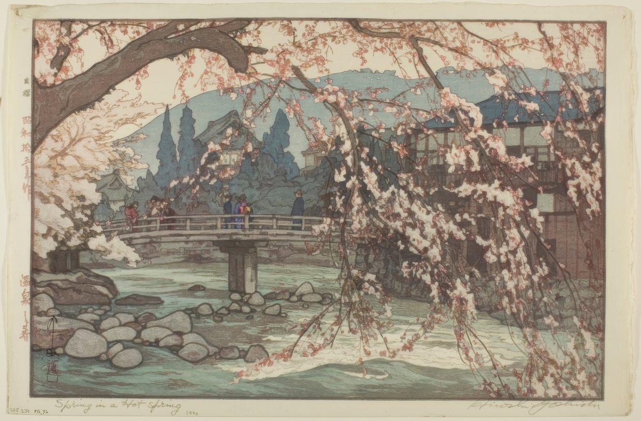Ein Spa im Frühling von Yoshida Hiroshi