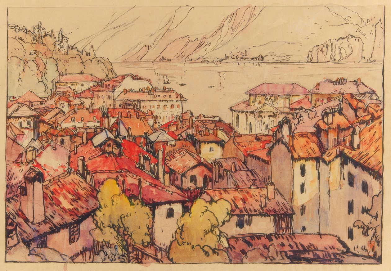 Lugano machi von Yoshida Hiroshi
