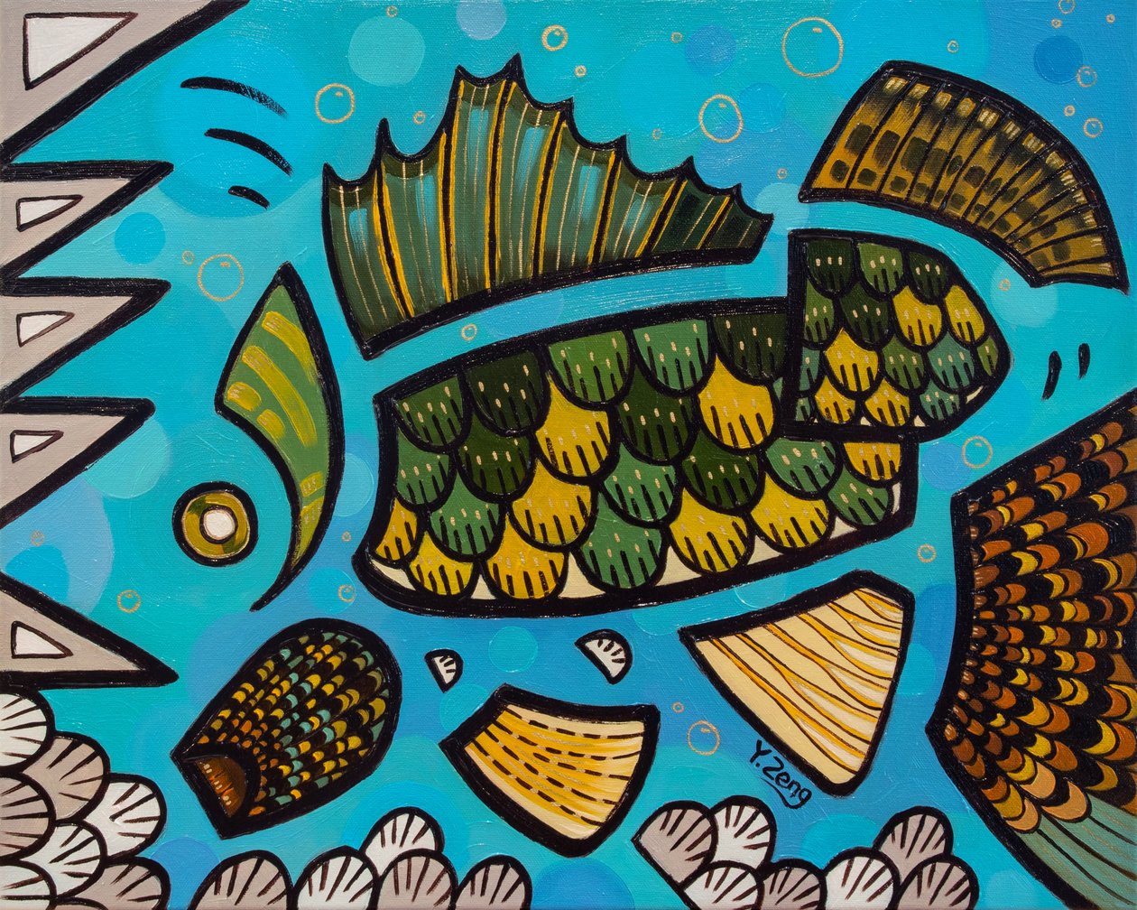 Süßwasserfische Walleye, 2023 von Yue Zeng