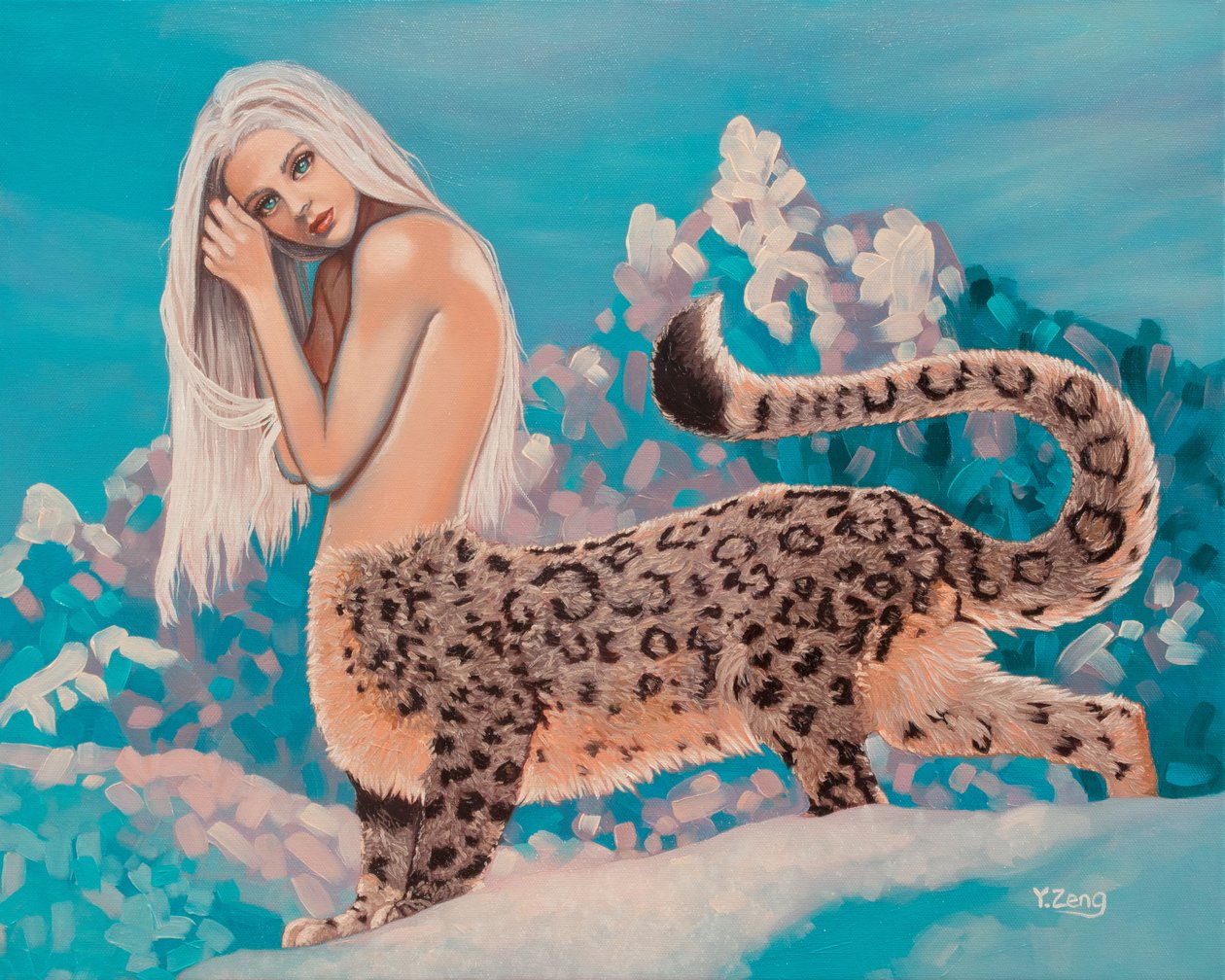 Leopardenfrau, 2023 von Yue Zeng