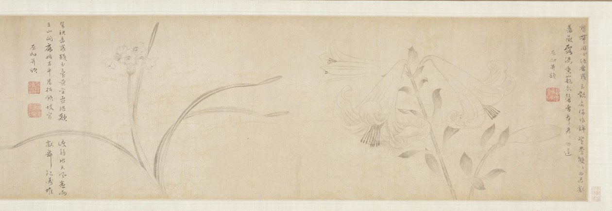 Tintenblumen, 1361 von Zhao Zhong