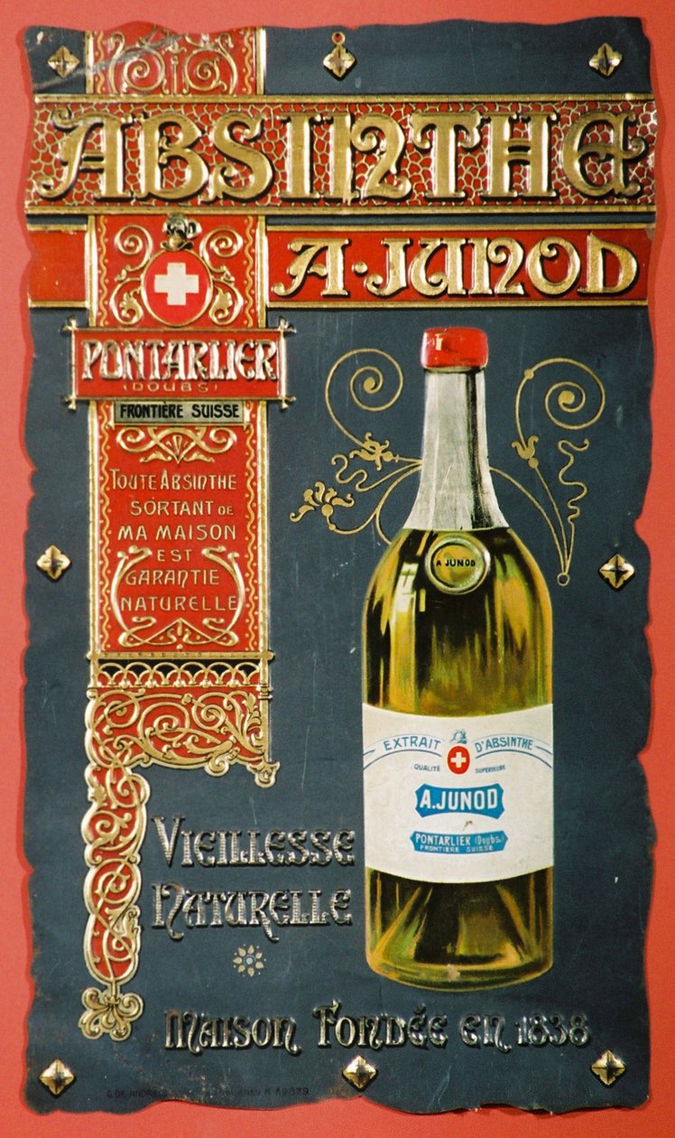 Werbung für Absinth Junod, ca. 1900 von Frederick (attr. to) Barnard