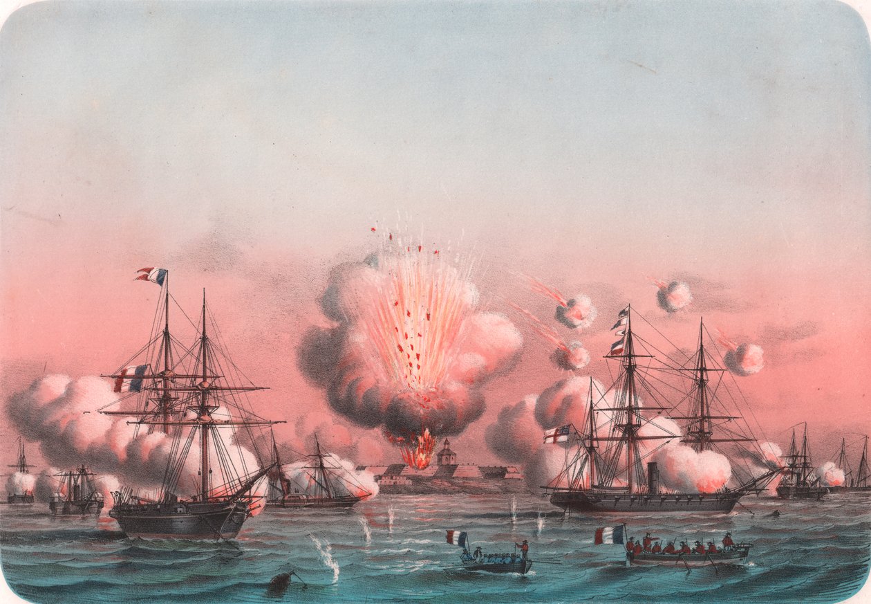 Alliierte Flotte bombardiert Arabat, 25. Mai von William Walcutt