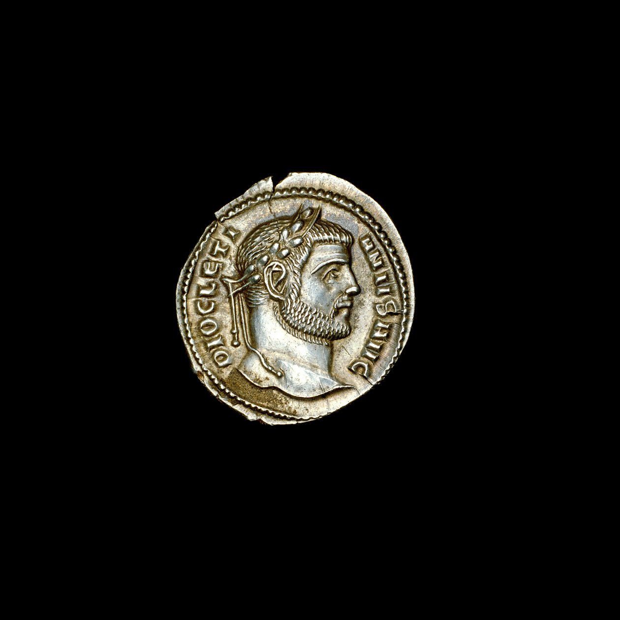 Antike römische Münze mit Diokletian, 284-305 n. Chr. von Hippolyte Lalaise Devéria