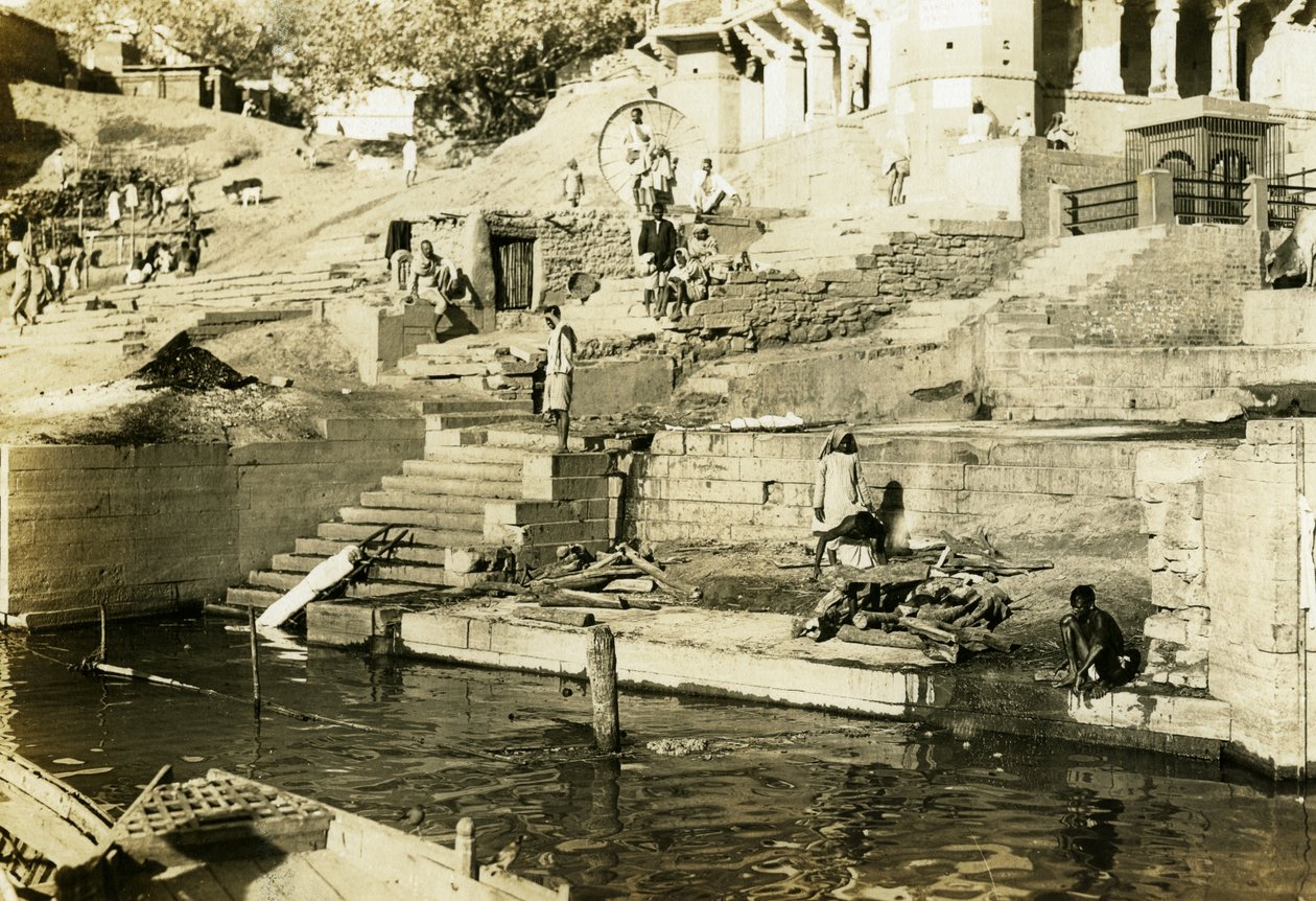 Einäscherung am Ganges von Hippolyte Lalaise Devéria