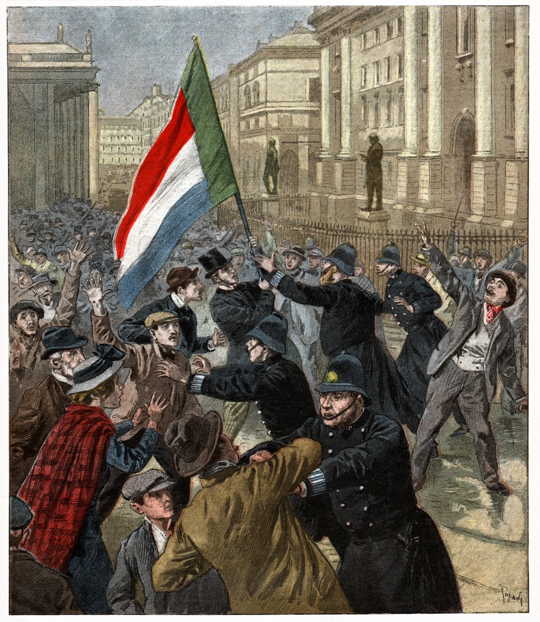 Demonstrationen in Dublin von . .