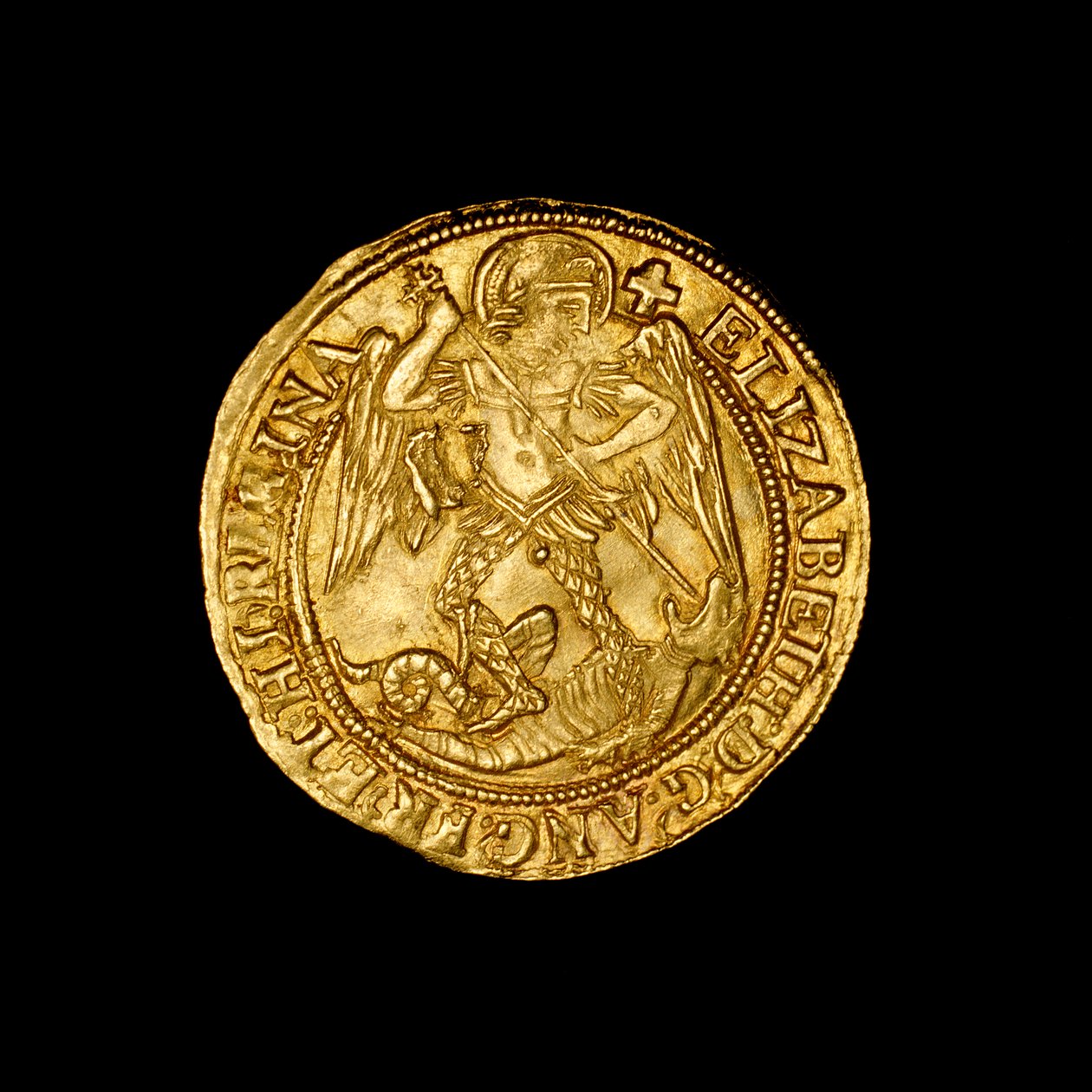 Englische gehämmerte Gold-Engel-Münze von Hippolyte Lalaise Devéria