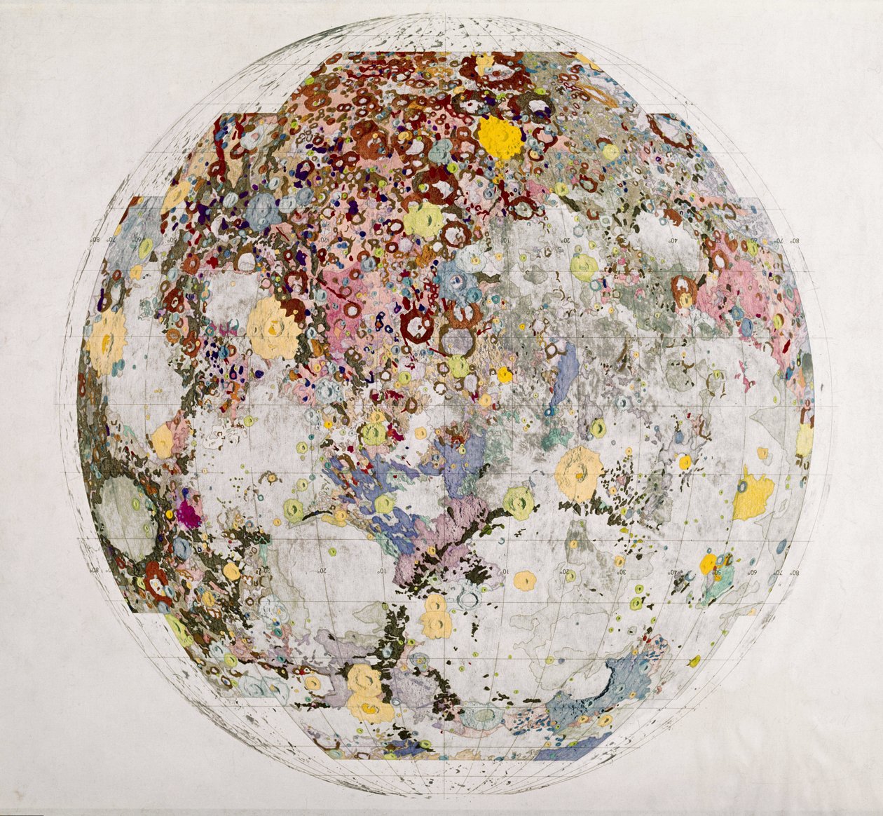 Geologische Karte des Mondes von Frederick (attr. to) Barnard