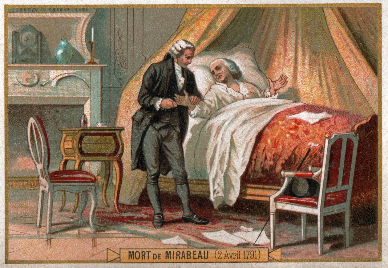 Tod von Mirabeau von Ferdinand Georg Waldmuller