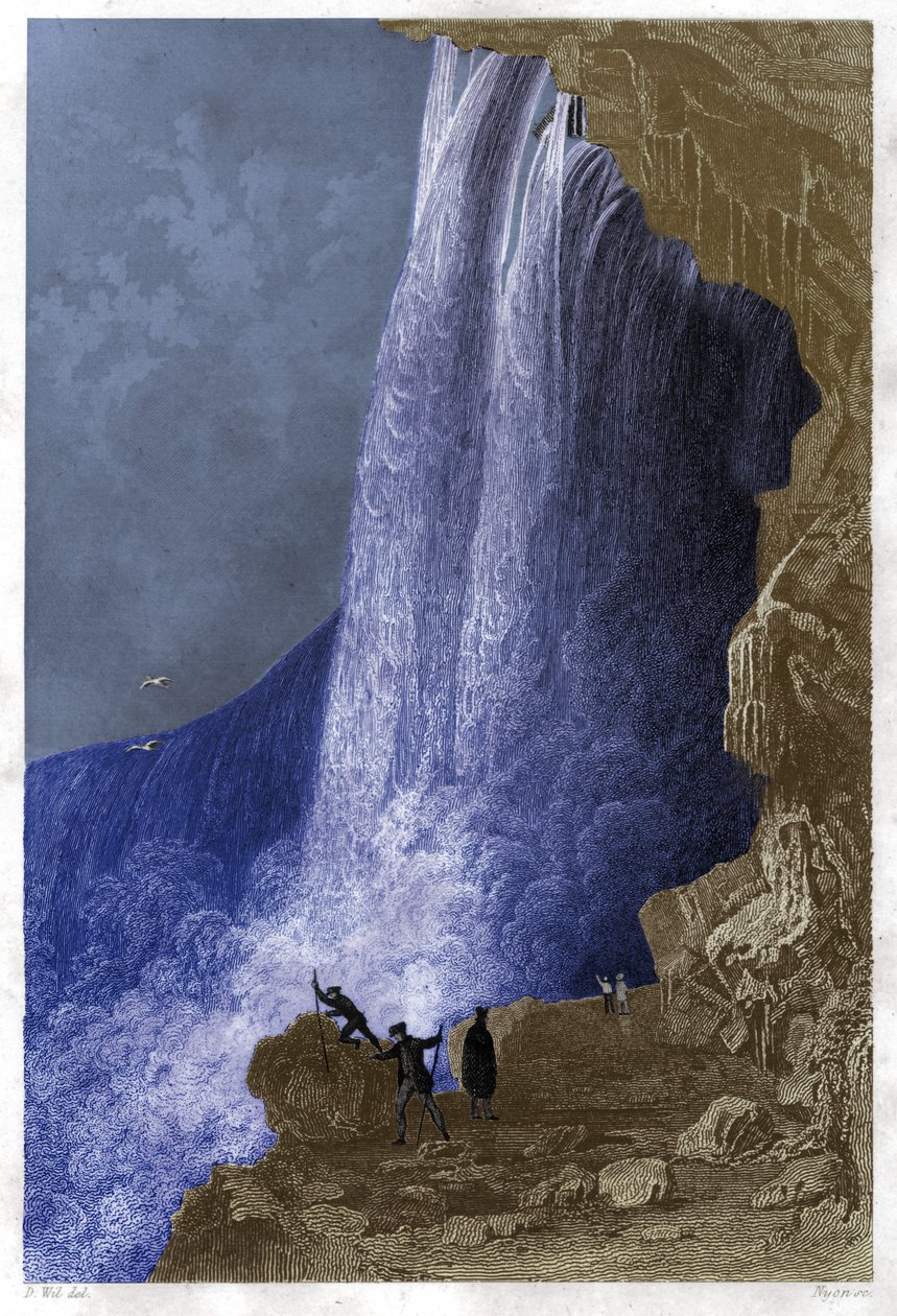 Niagarafälle, USA. um 1860 (Gravur) von . .