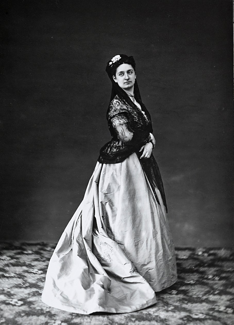 Porträt einer Frau mit Schal von Henry Charles Fehr