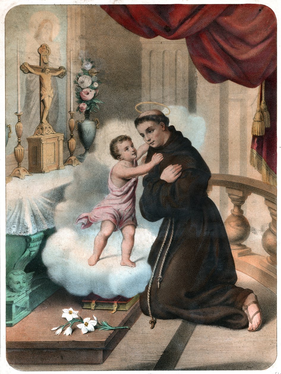 Der heilige Antonius von Padua (Gravur) von . .