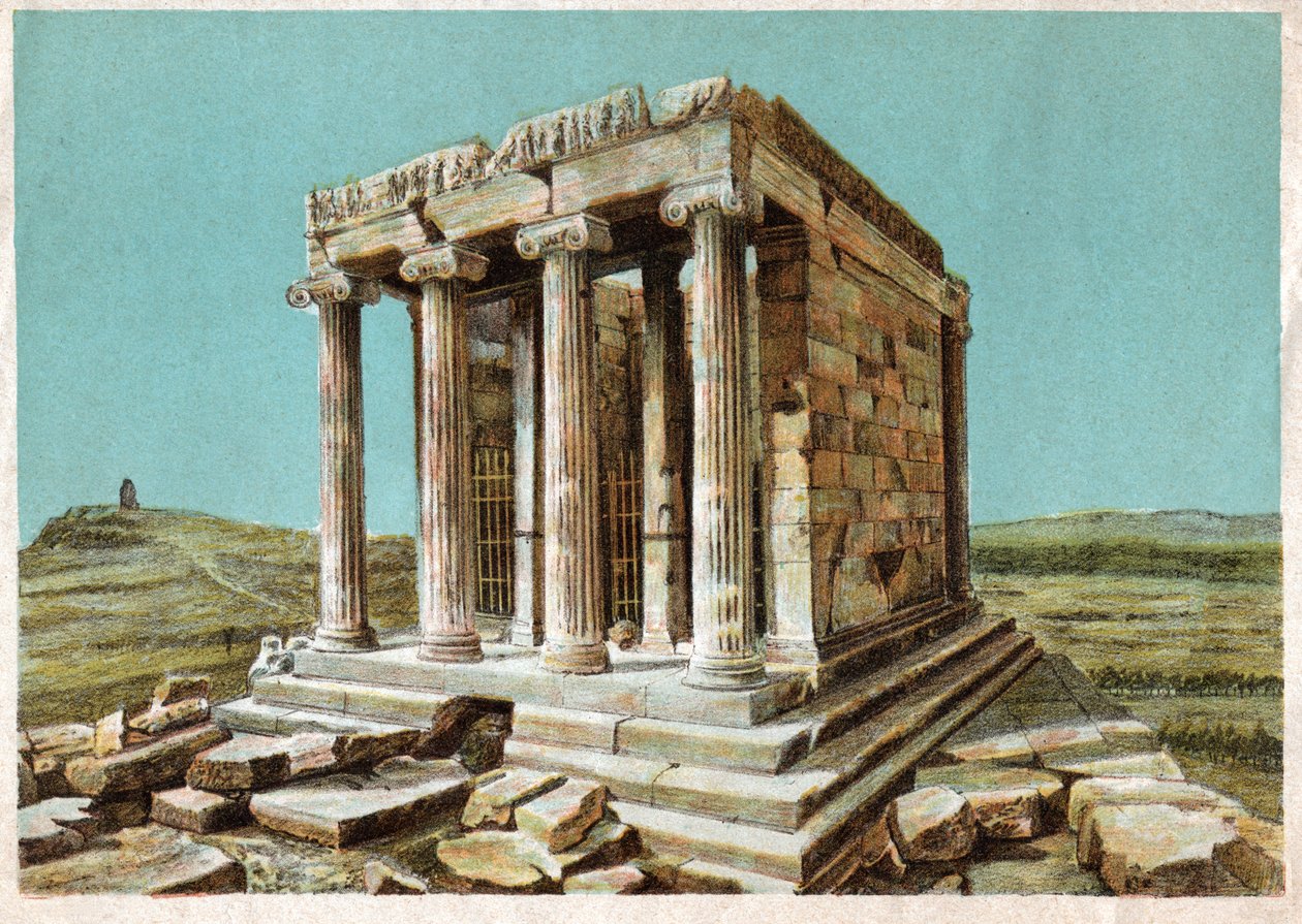 Tempel der Athena Nike (Gravur) von . .
