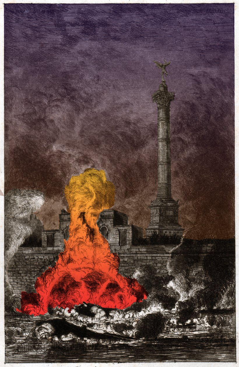 Die Kommune von Paris (Gravur) von . .