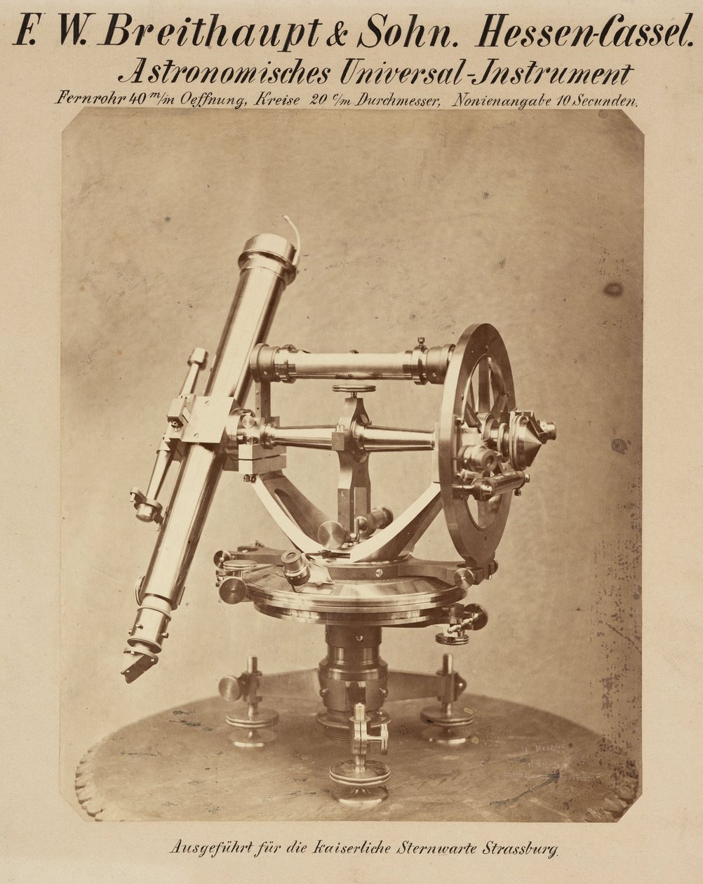 Universalkreis, Straßburger Observatorium von Frederick (attr. to) Barnard