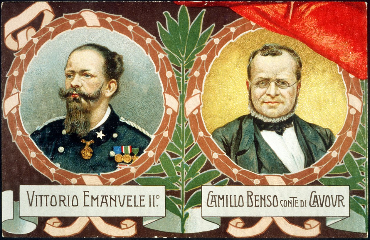 Vittorio Emanuele II und Cavour 1911 von . .