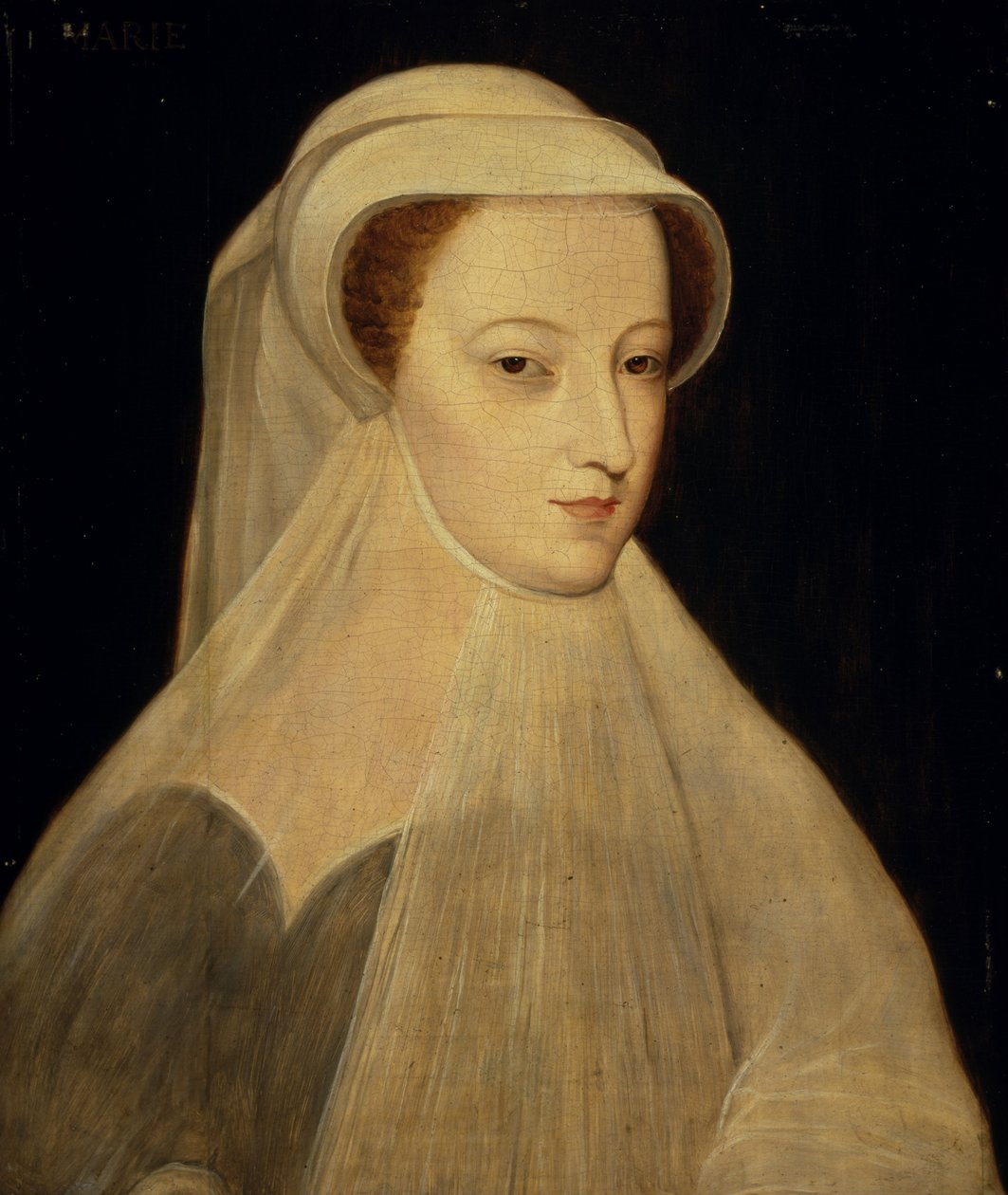 Maria Stuart, Königin von Schottland, 1542 - 1587. Regierte 1542 - 1567 in weißer Trauer von François Clouet