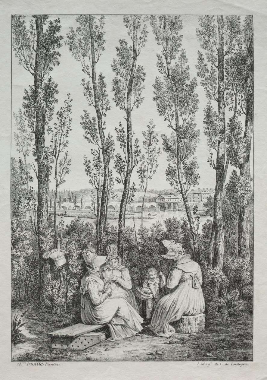 Das Picknick von after Alexandre Moitte