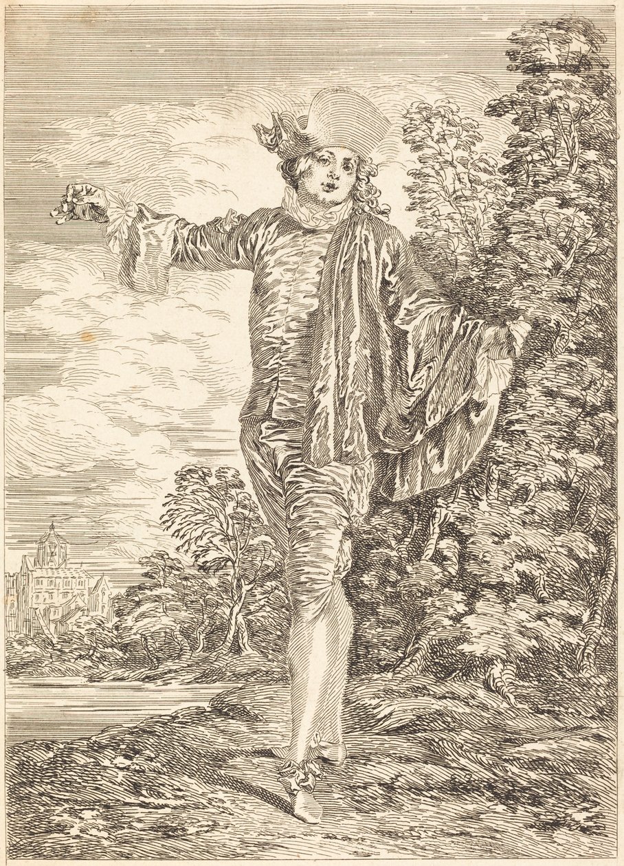 Gleichgültig von after Antoine Watteau