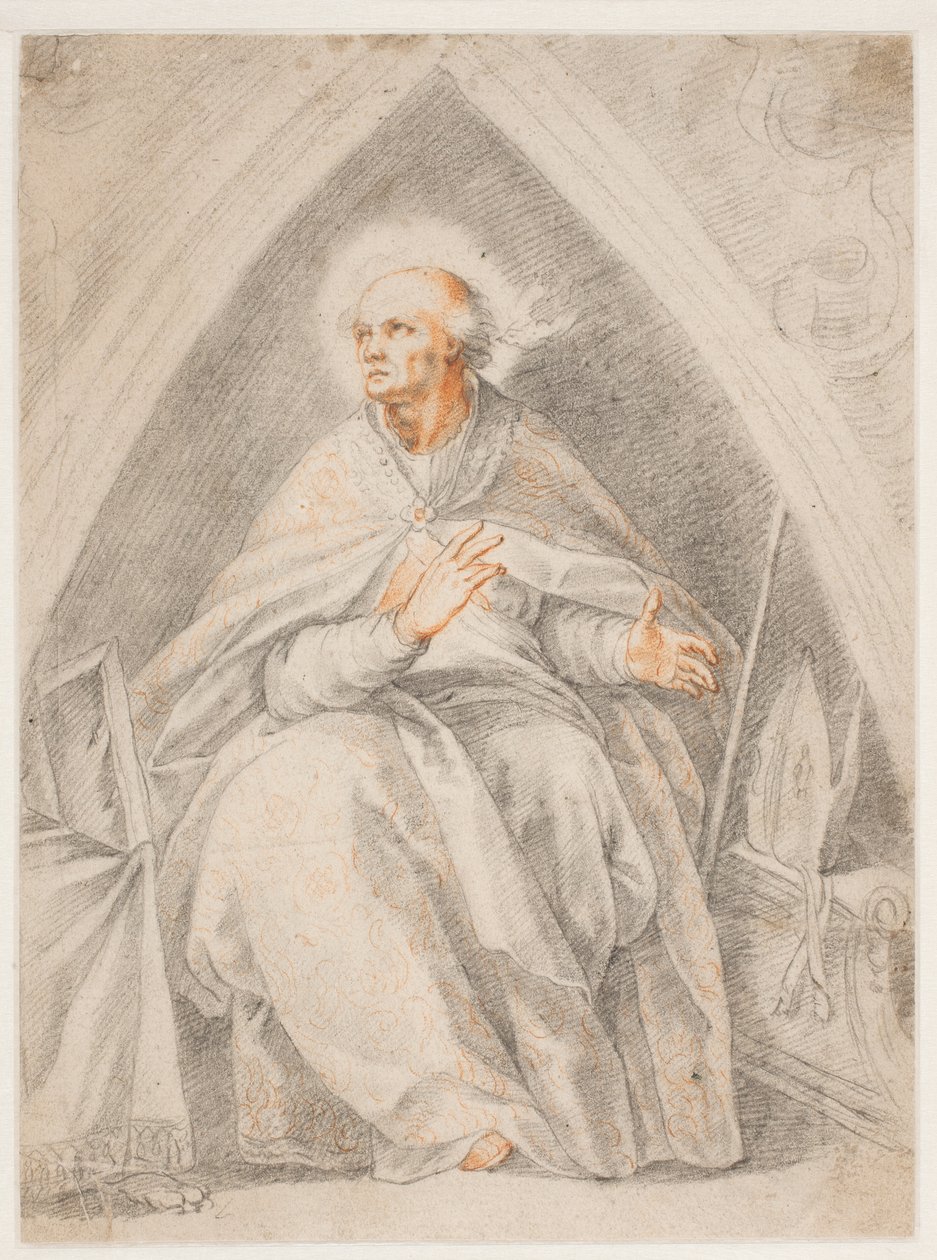 Der heilige Gregor sitzt von after Cavalier d