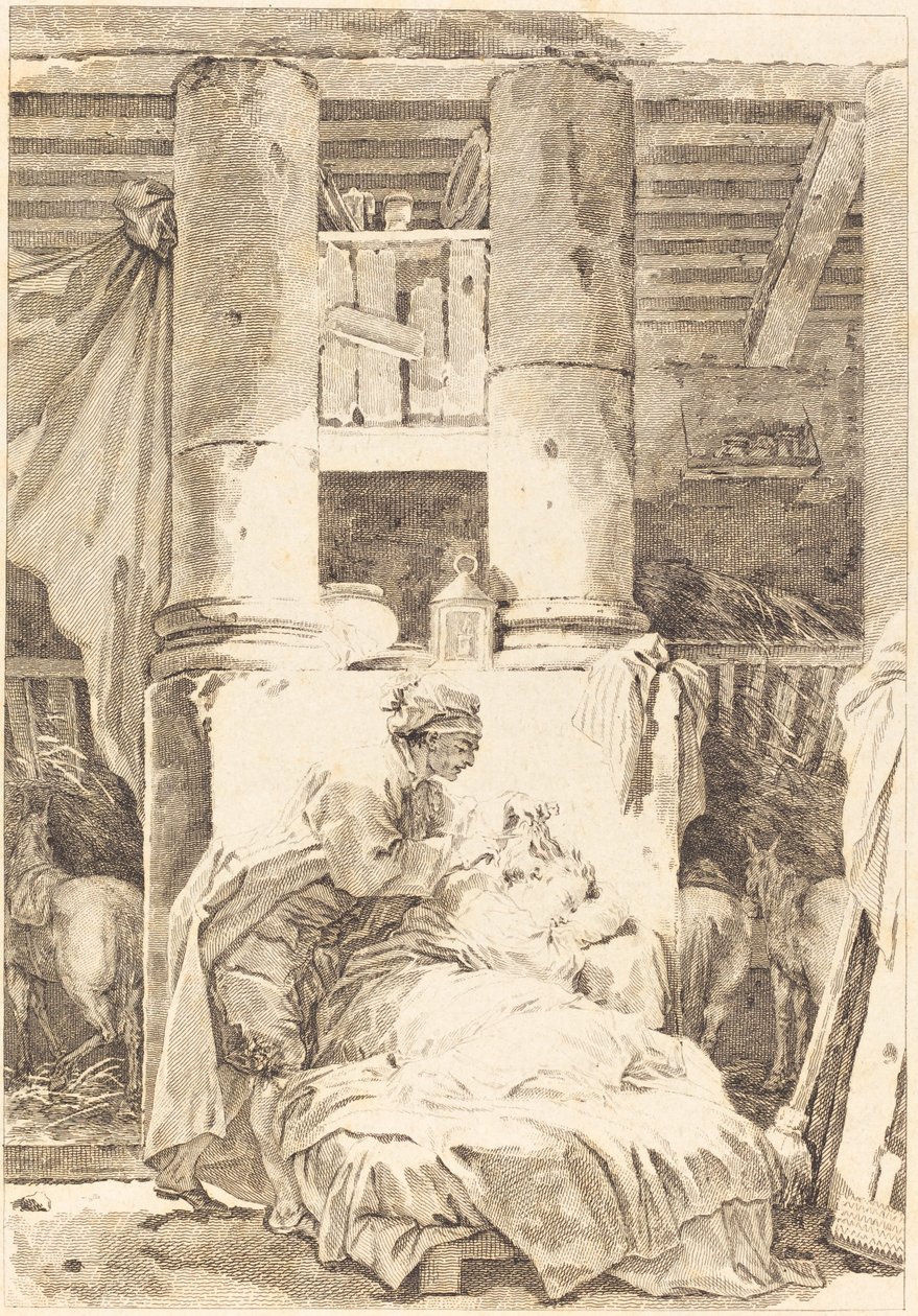 Der Maultiertreiber von after Jean Honoré Fragonard