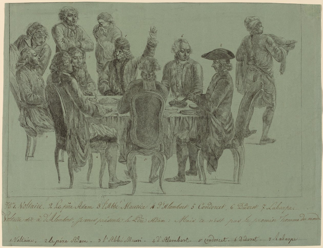 Das Mahl der Philosophen von after Jean Huber