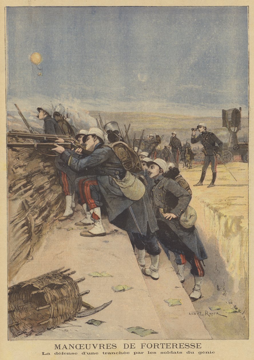 Manöver der französischen Armee von after Lionel Royer