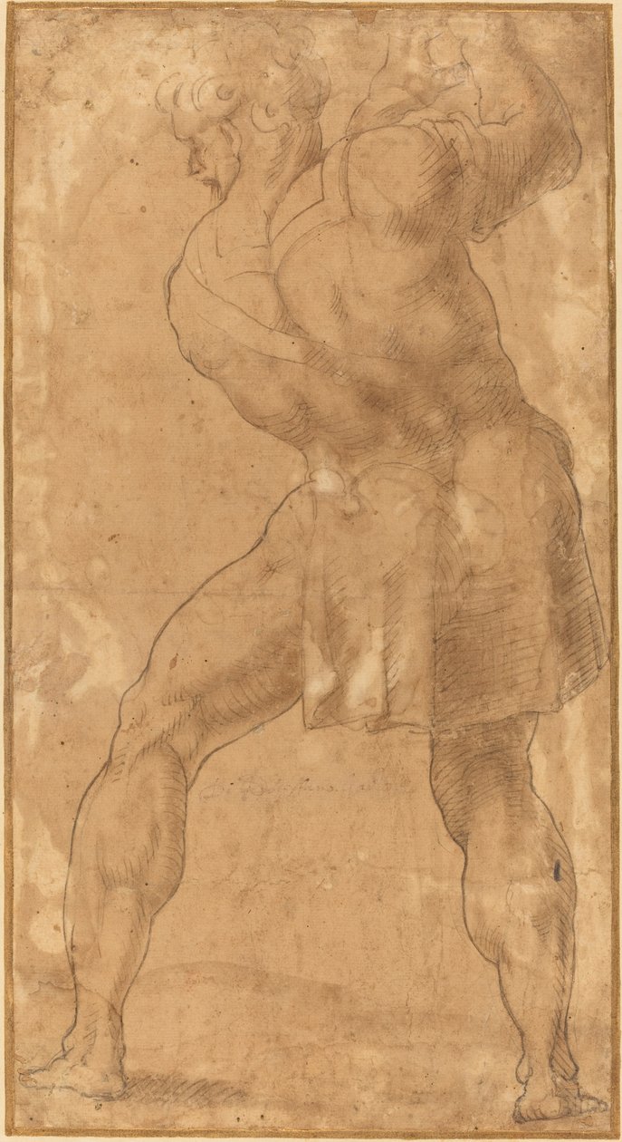Figur eines Mannes von after Polidoro da Caravaggio