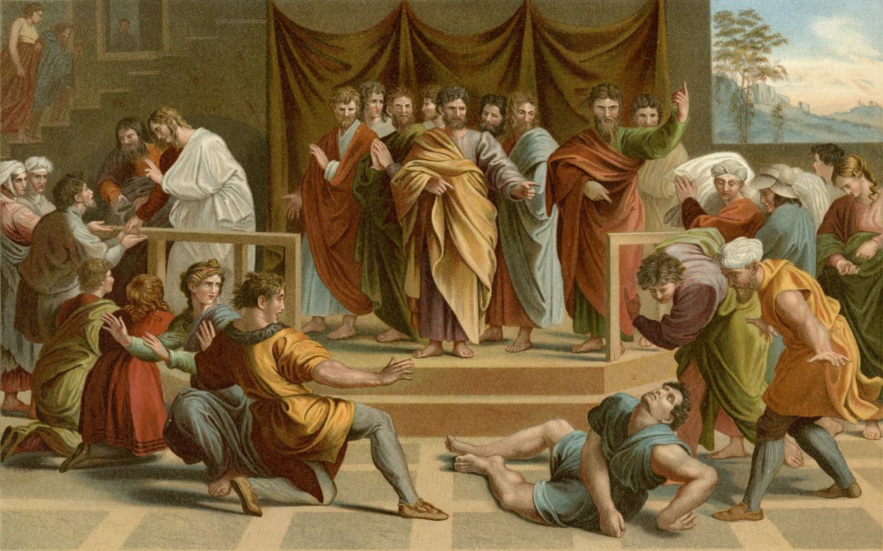 Tod des Ananias von after Raphael